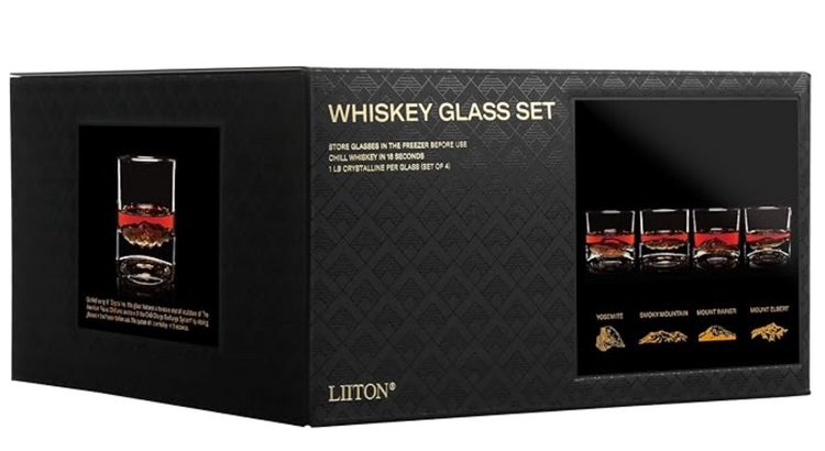 Freezable Mountain Range Whiskey Glasses