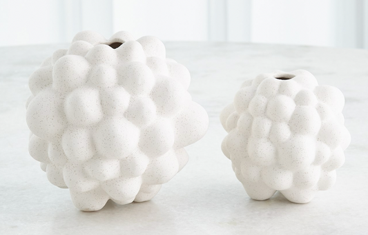 Bubble vase collection-volcanic white