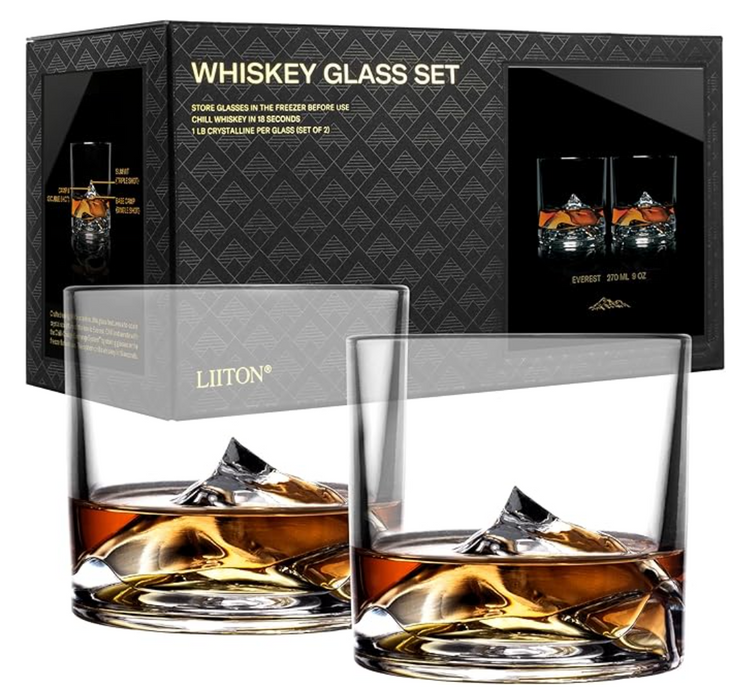 Freezable Mountain Range Whiskey Glasses
