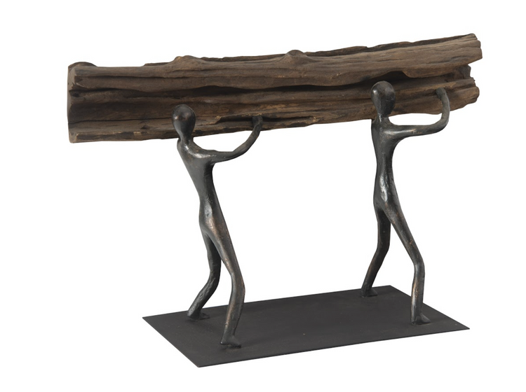 Atlas Tabletop Sculpture Log Lift