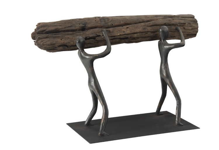 Atlas Tabletop Sculpture Log Lift