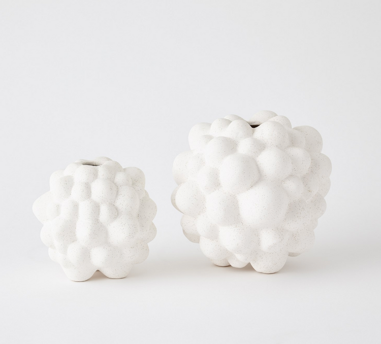Bubble vase collection-volcanic white