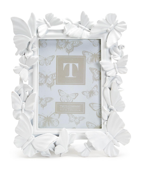White Butterfly Frame