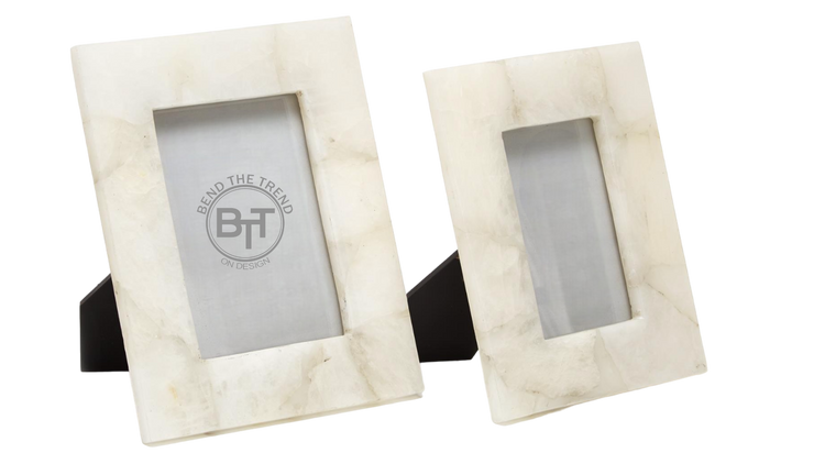 White Quartz Photo Frames