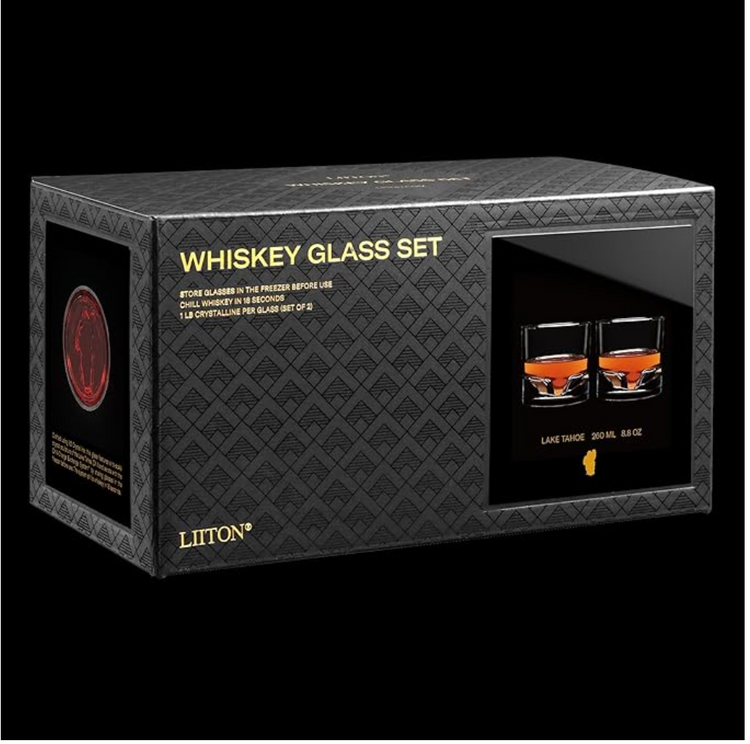 Freezable Mountain Range Whiskey Glasses