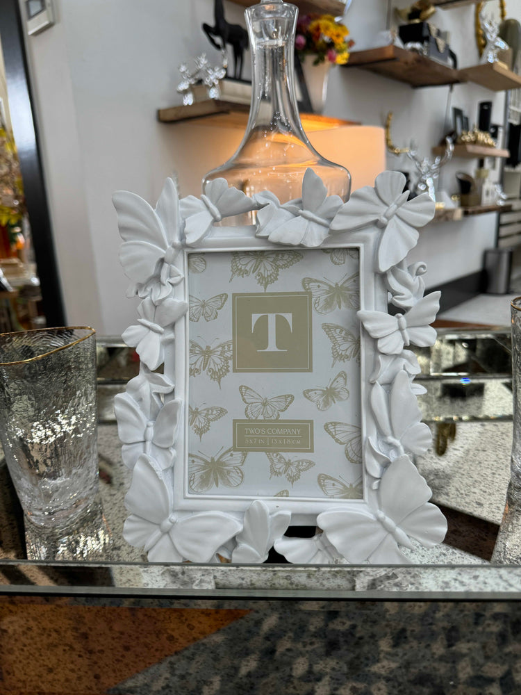 White Butterfly Frame