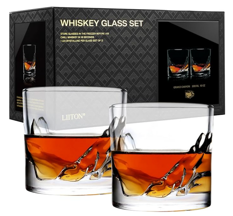 Freezable Mountain Range Whiskey Glasses