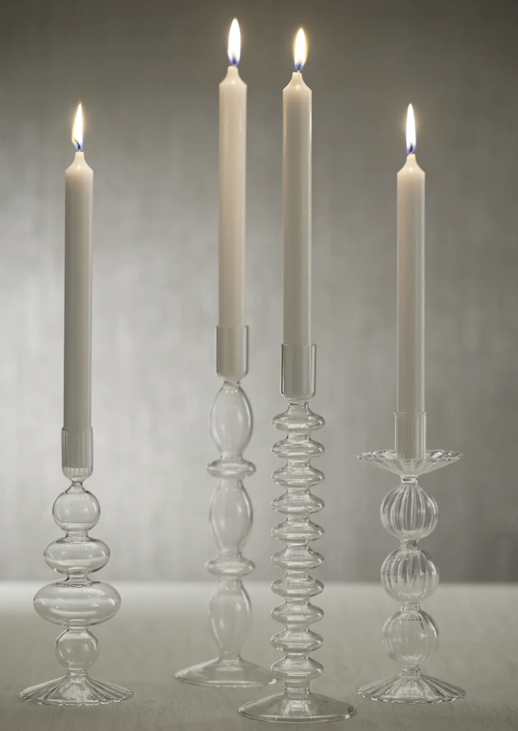 Glass Taper Candle Holder