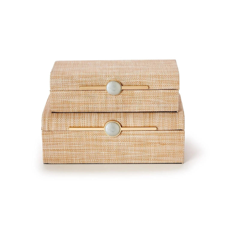 Set of 2 Natural Grass Boxes