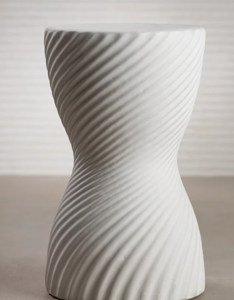 Twisted Ribbed Earthenware Stool