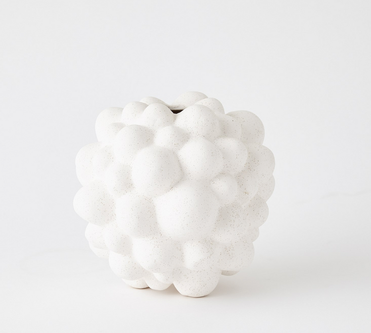 Bubble vase collection-volcanic white