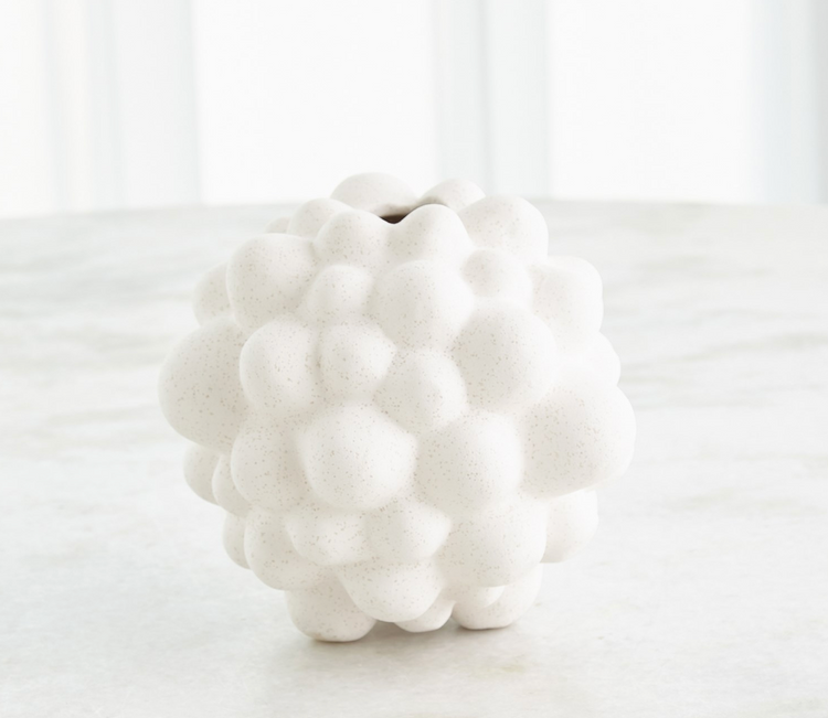 Bubble vase collection-volcanic white