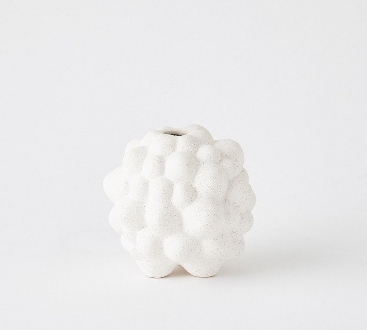 Bubble vase collection-volcanic white