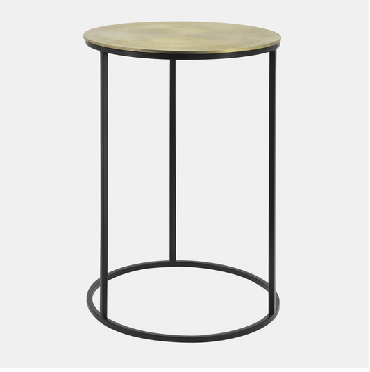 The Deacon Round Side Tables (Gold/Black)