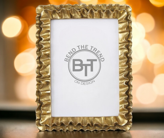Yellow Ruffle Frame Gold Ruffle Frame
