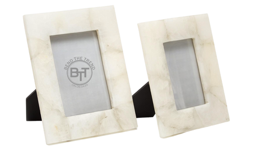 White Quartz Photo Frames