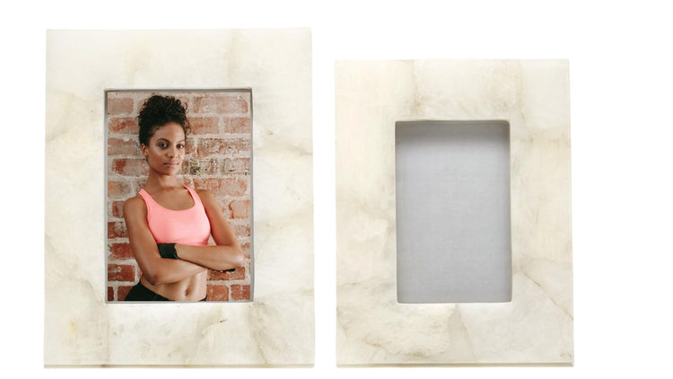 White Quartz Photo Frames