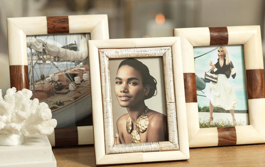 Kenya White Bone Photo Frame